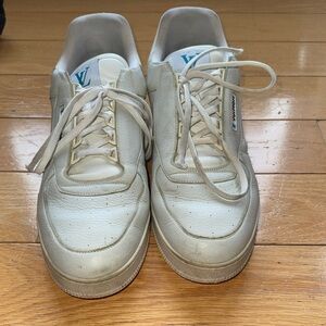 Louis Vuitton Cream and Blue Men's Sneakers